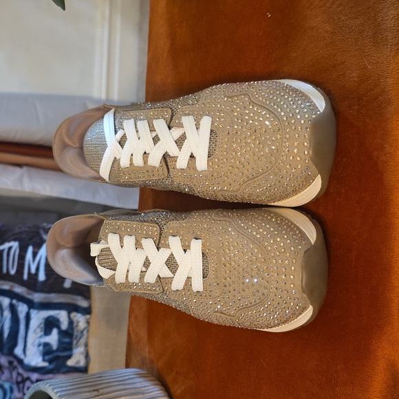 Kenneth Cole Reaction Women's Sparklep Sneakers - Gold and Brown - Picture 8 of 13